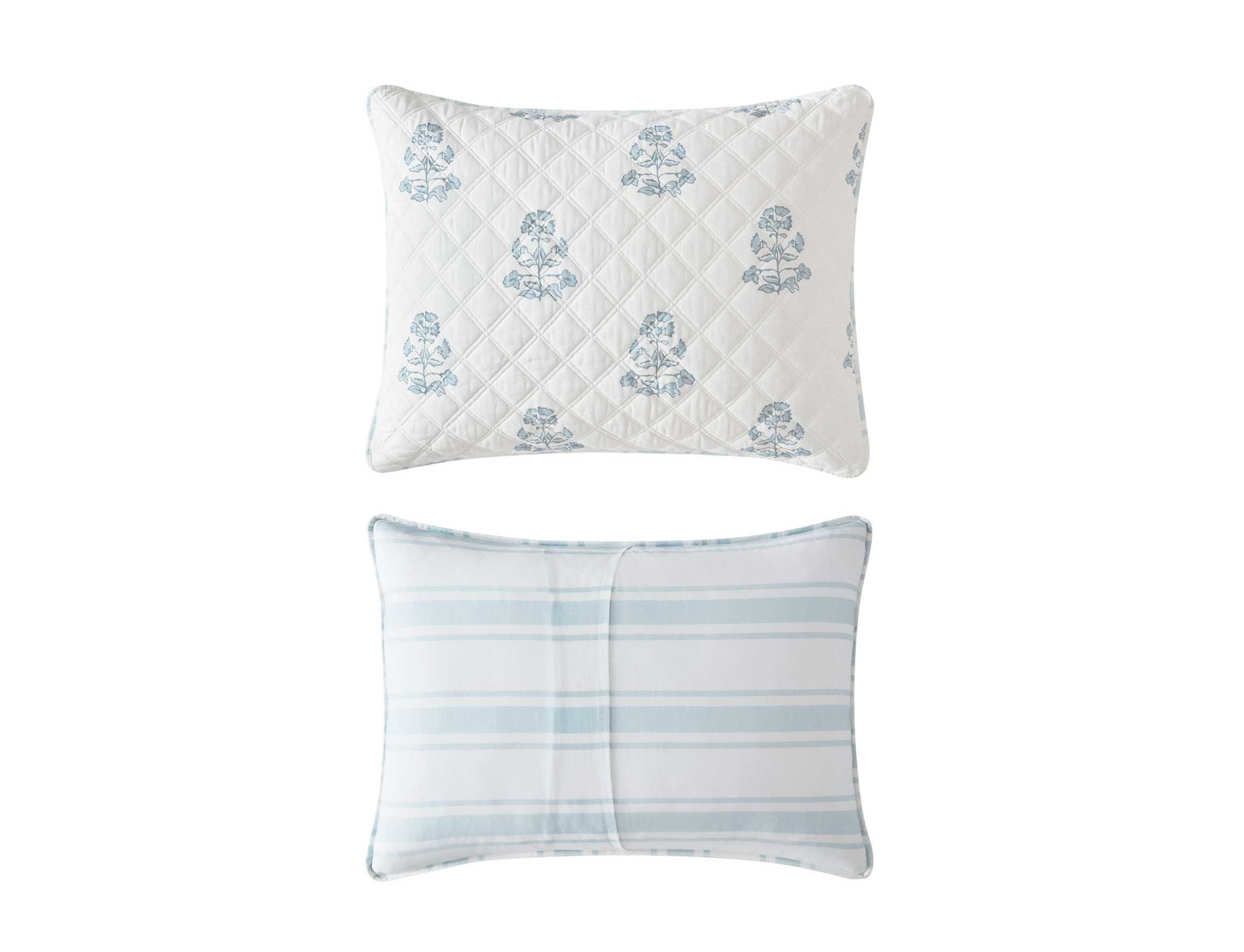 Flower Block Print Cotton Quilt Set