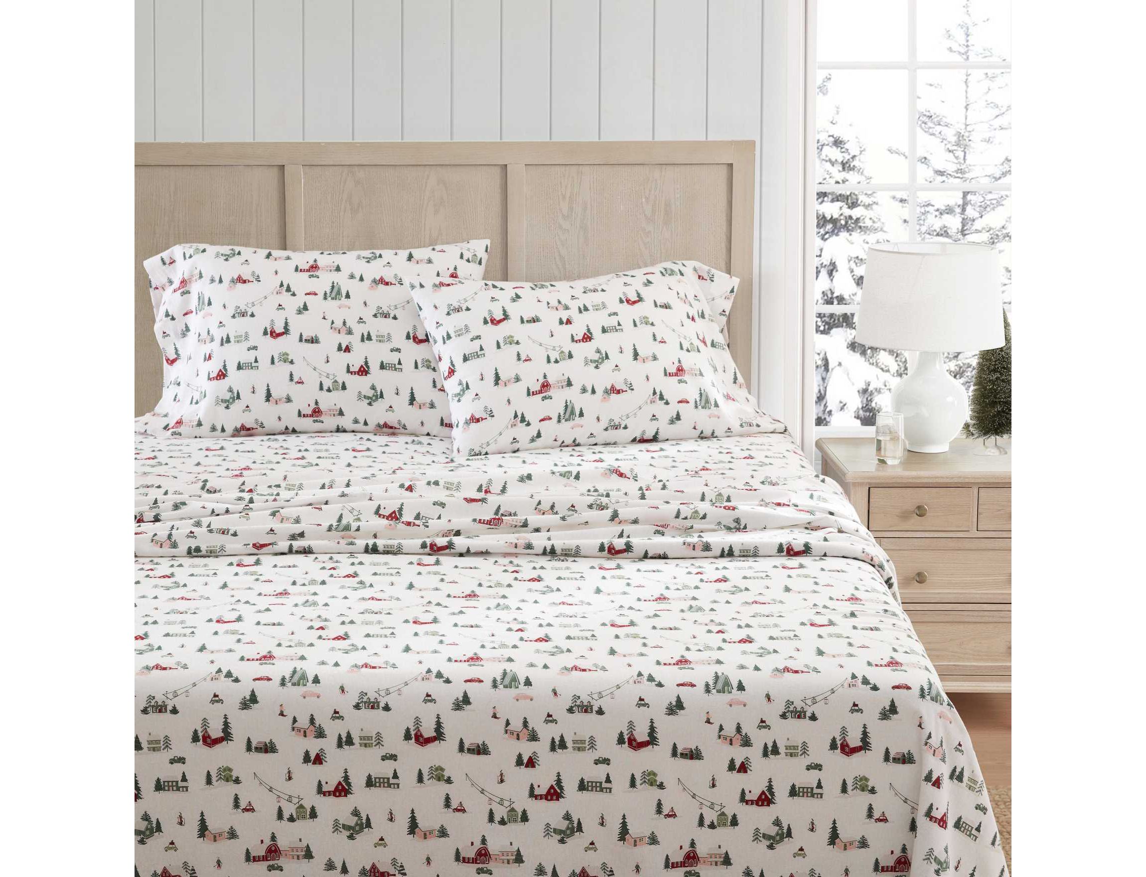 Ski Village Cotton Sheet Set