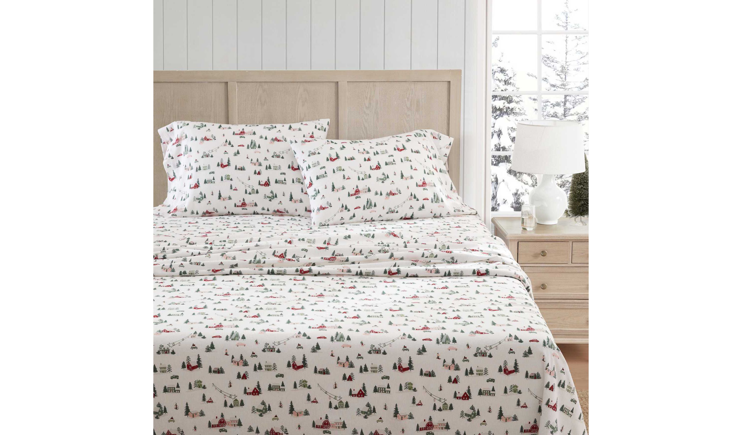 Ski Village Cotton Sheet Set