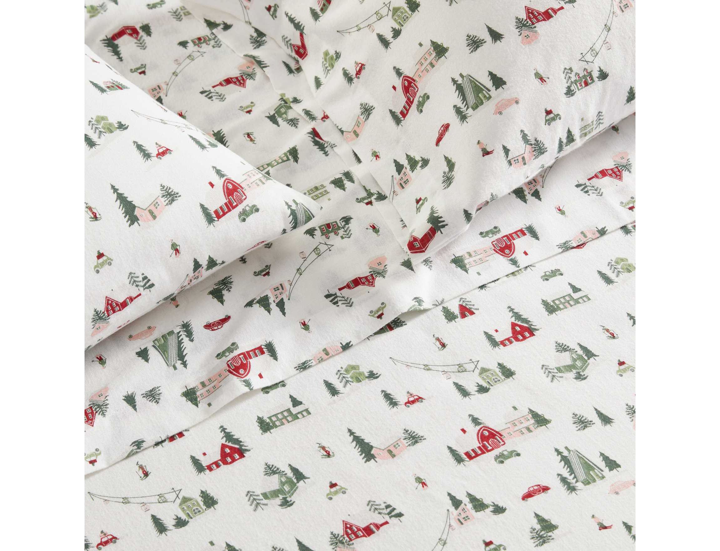 Ski Village Cotton Sheet Set