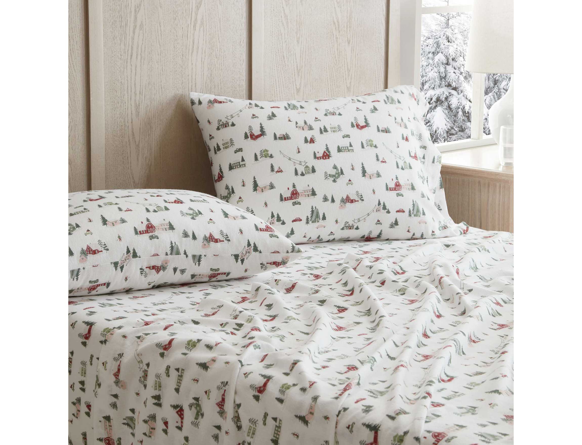 Ski Village Cotton Sheet Set