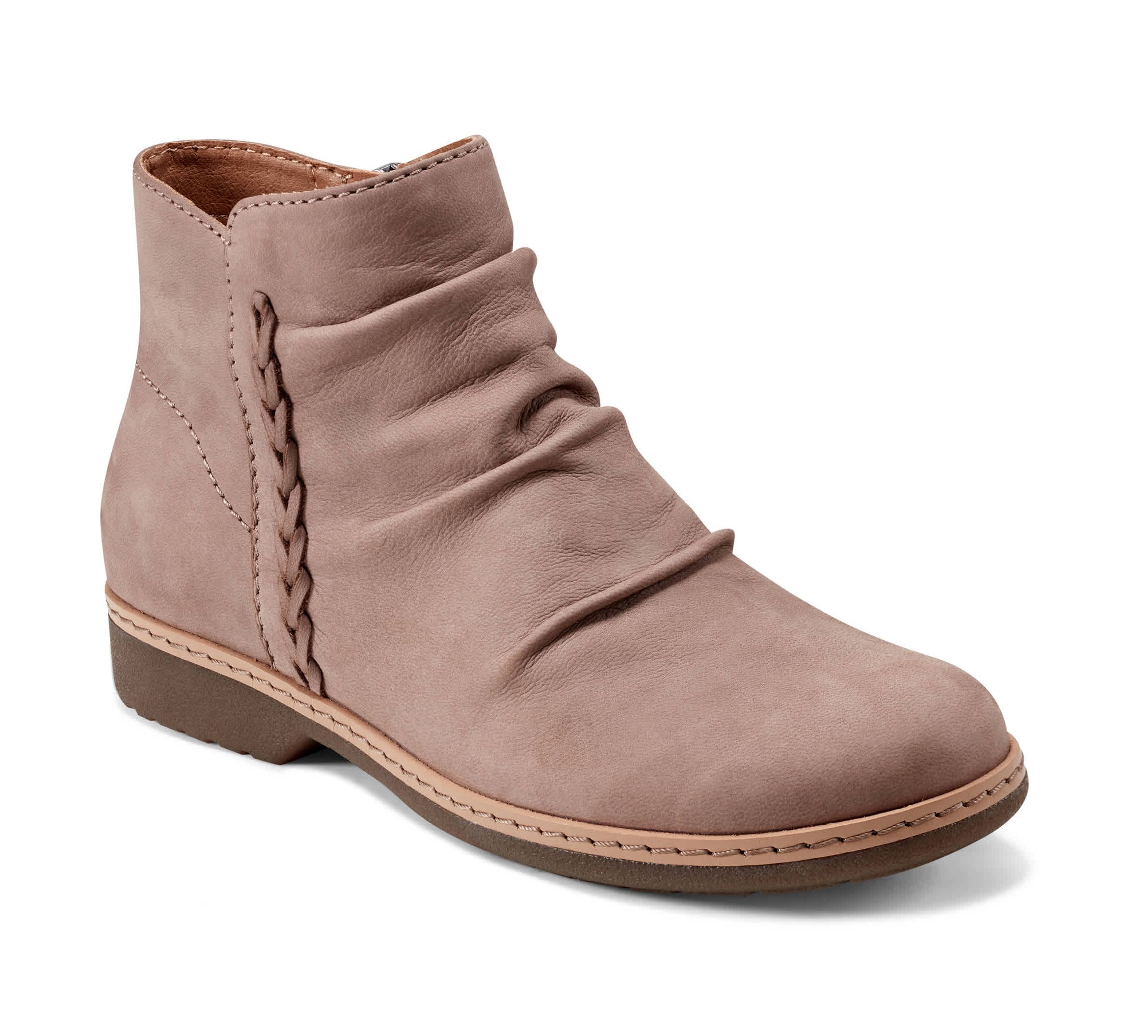 Hilaree Water Repellent Round Toe Ruched Casual Booties