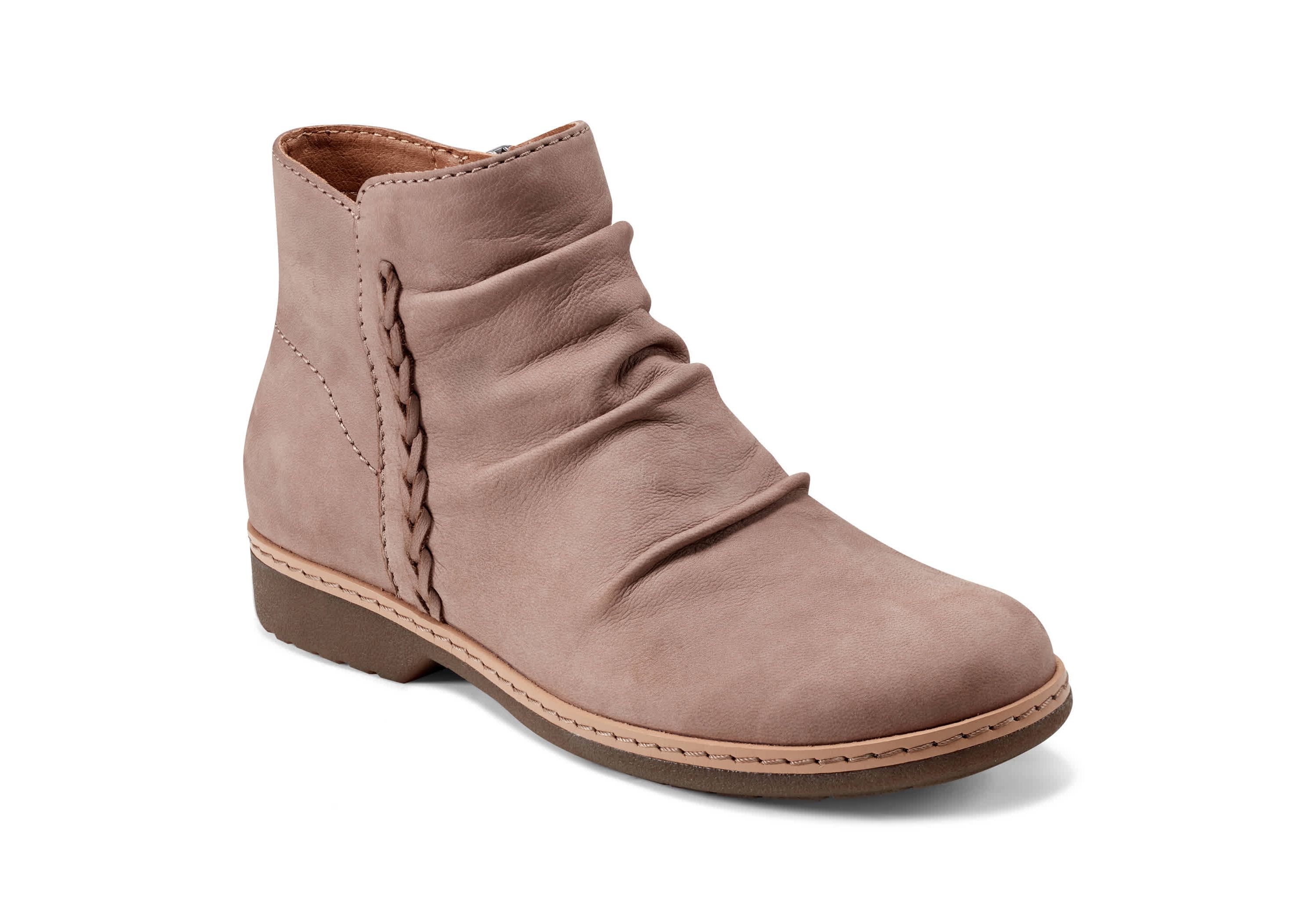 Hilaree Water Repellent Round Toe Ruched Casual Booties