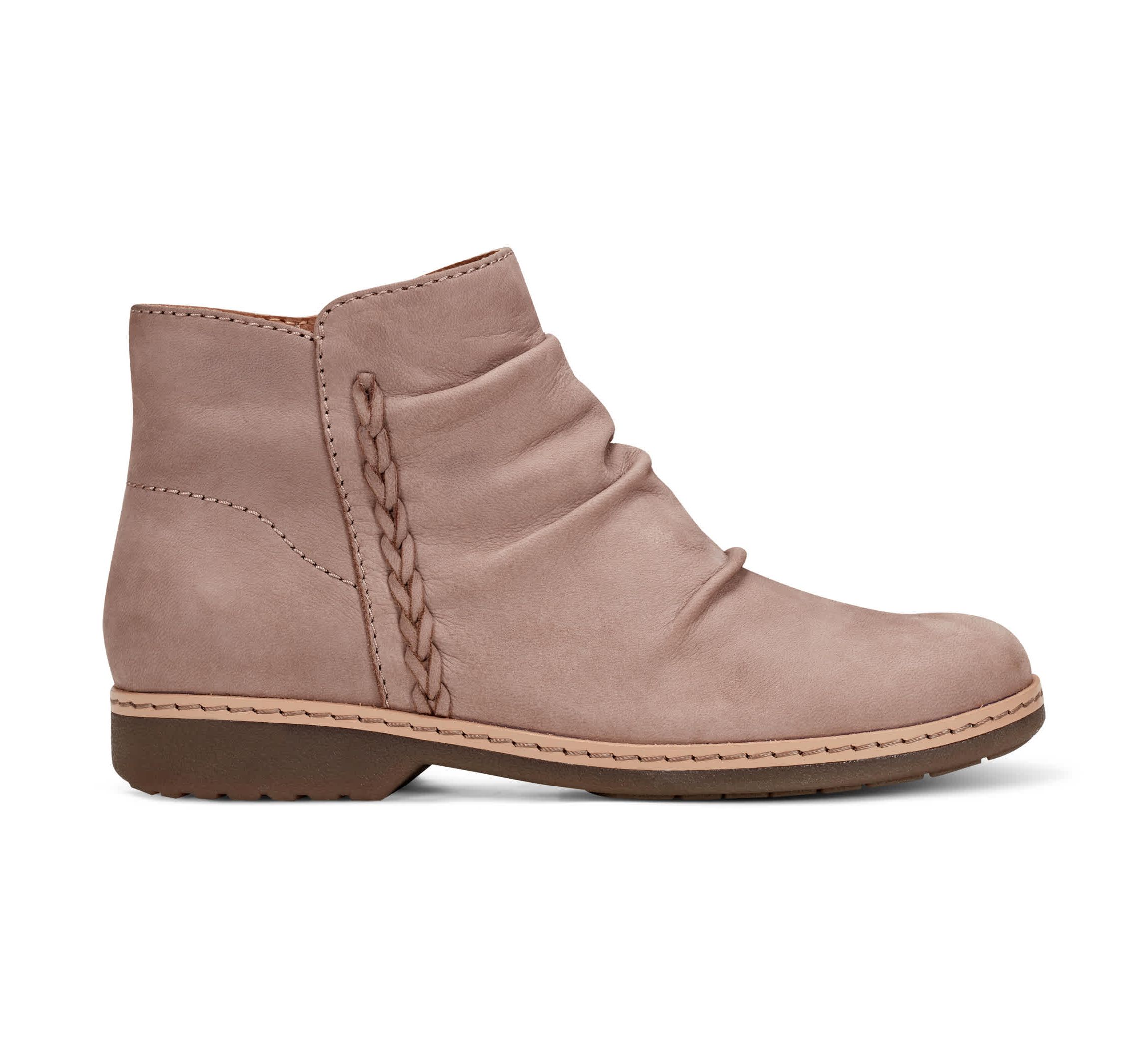 Hilaree Water Repellent Round Toe Ruched Casual Booties