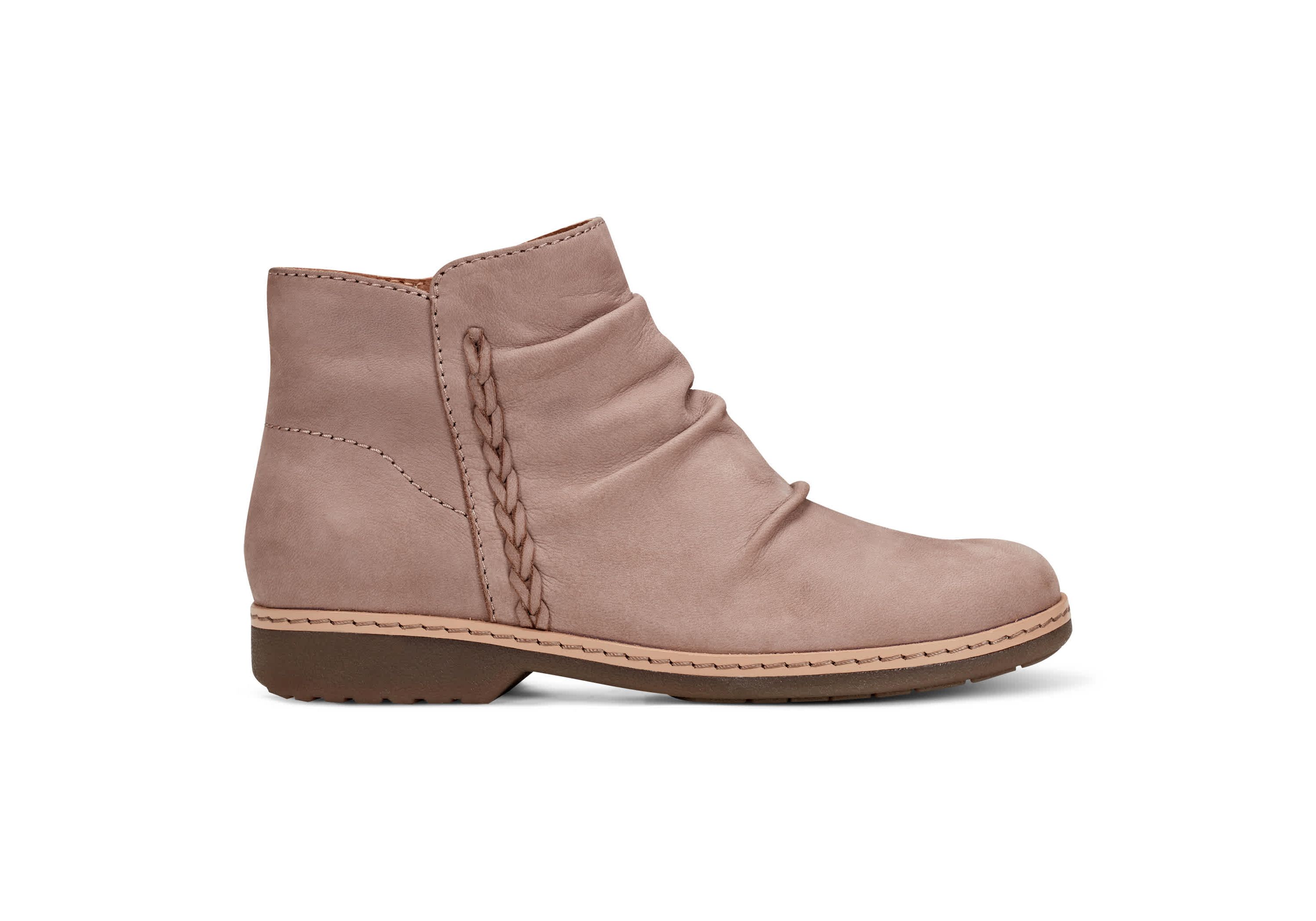 Hilaree Water Repellent Round Toe Ruched Casual Booties