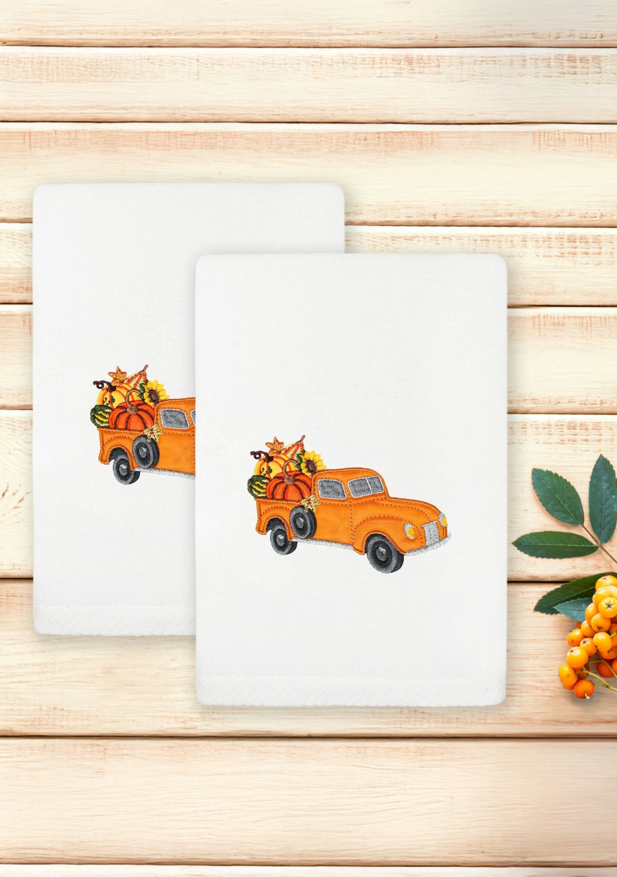 AUTUMN TRUCK Hand Towels Set of 2