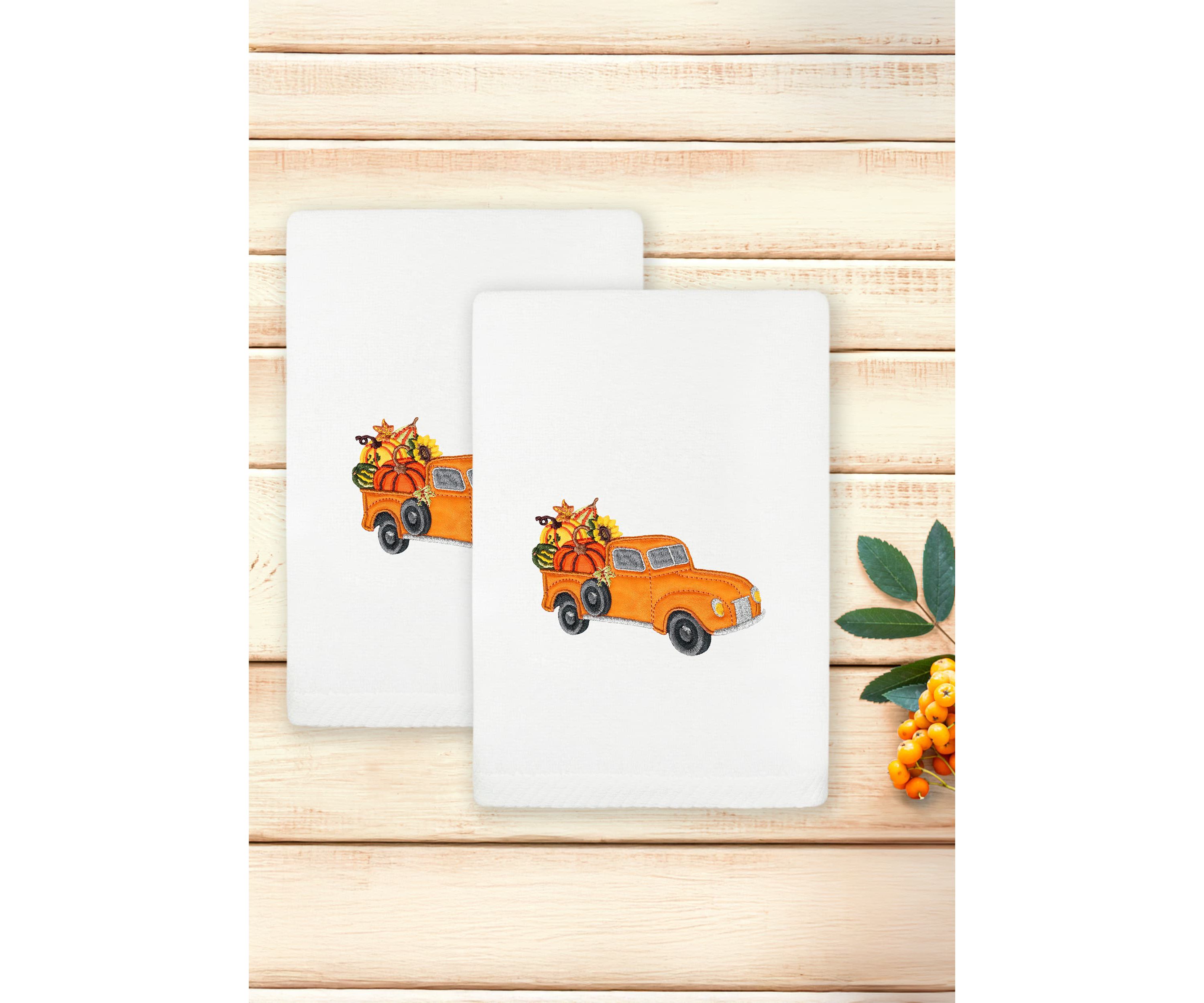 AUTUMN TRUCK Hand Towels Set of 2