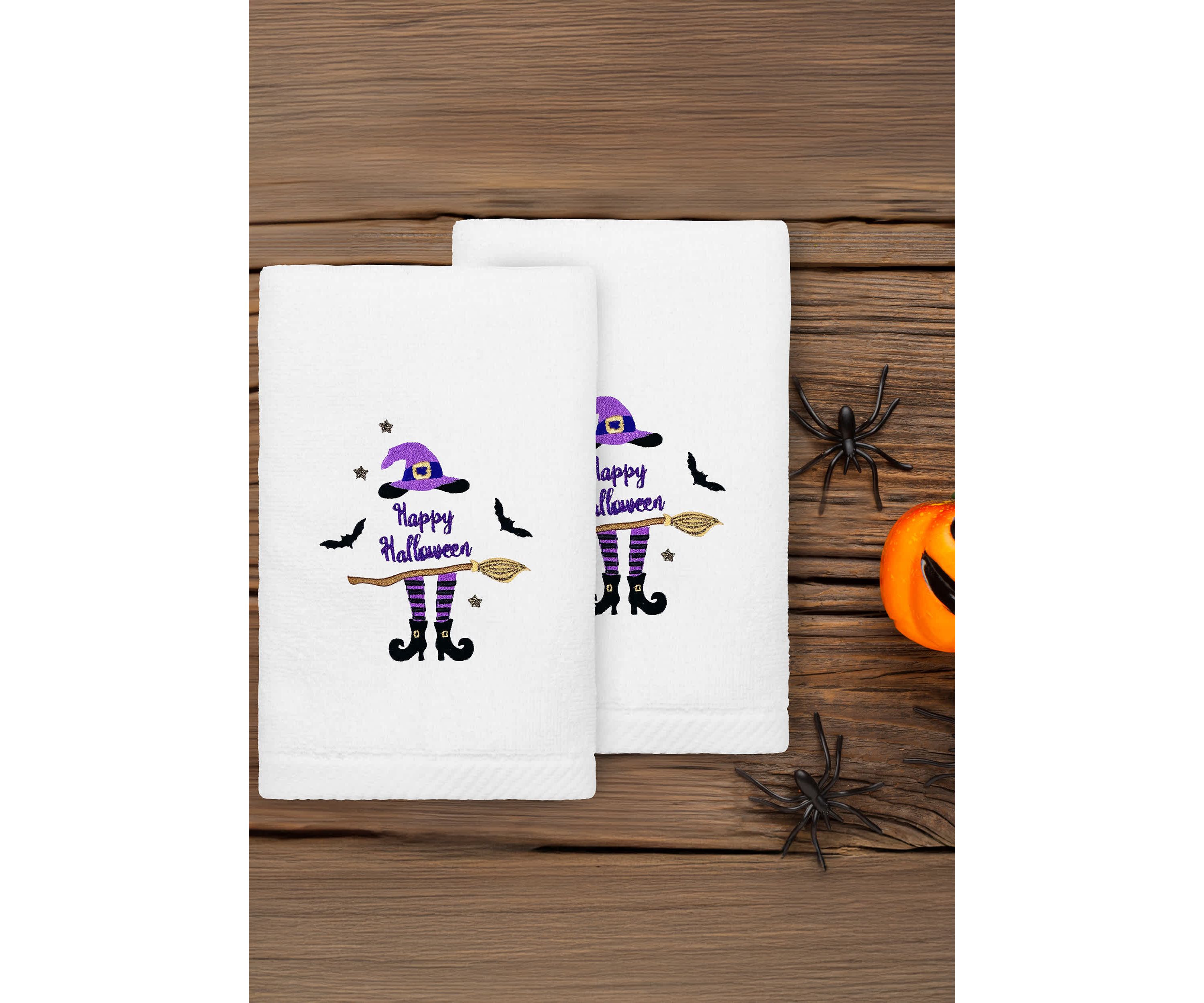HAT-BROOM-LEGS Hand Towels Set of 2