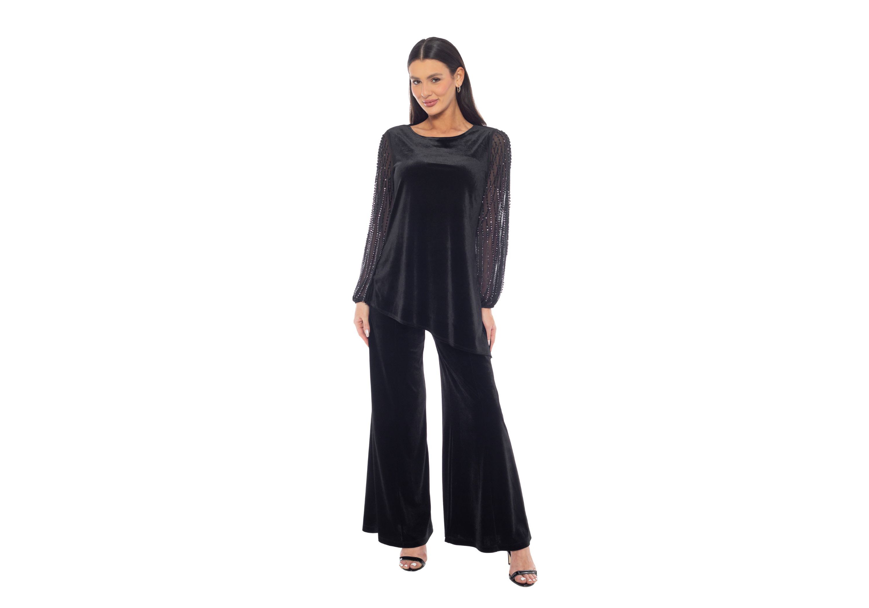 2PC Velvet Top and Pant Set