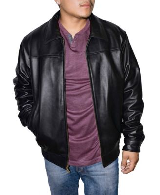 Victory Outfitters Men's Lambskin Leather Classic Bomber Jacket, Black, 2XL