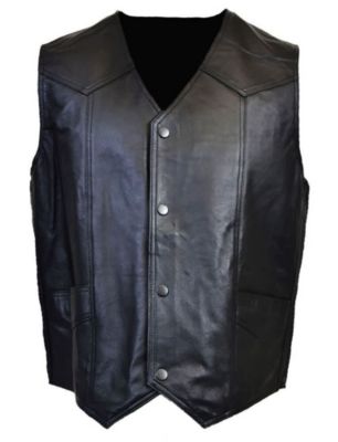 Victory Outfitters Men's Snap Front Genuine Leather Vest
