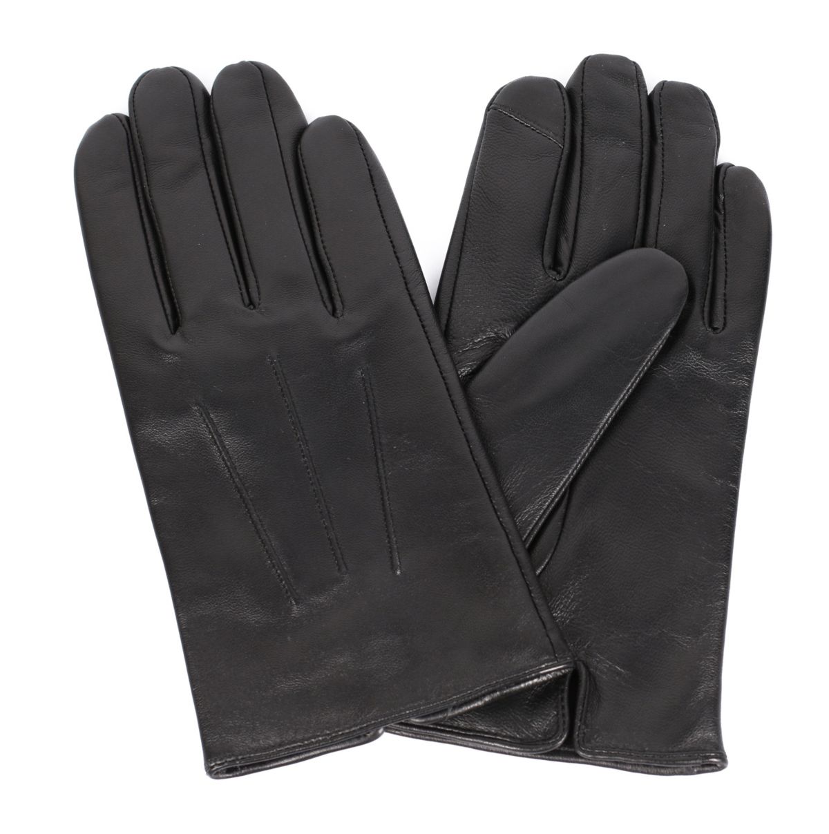 Mens Classic Leather Touch Screen Gloves
