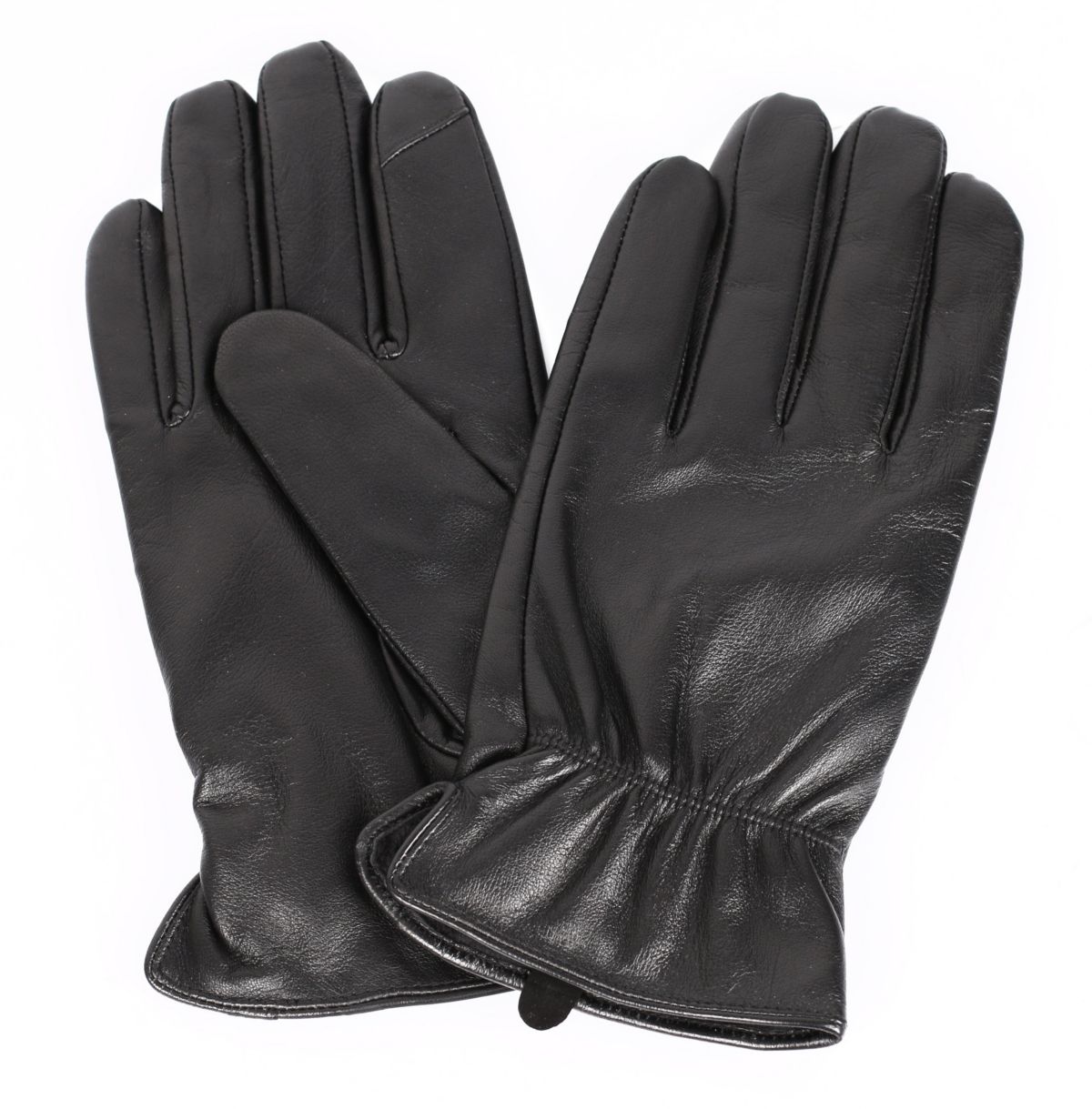 Mens Leather Touch Screen Gloves