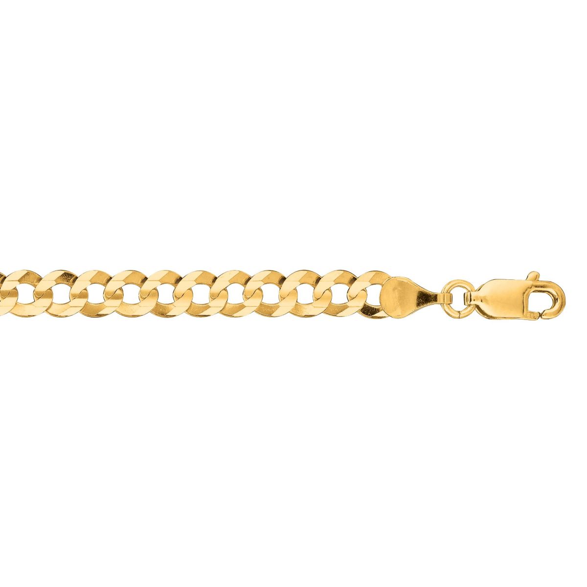 Mens 14k Gold Miami Cuban Curb Chain Bracelet