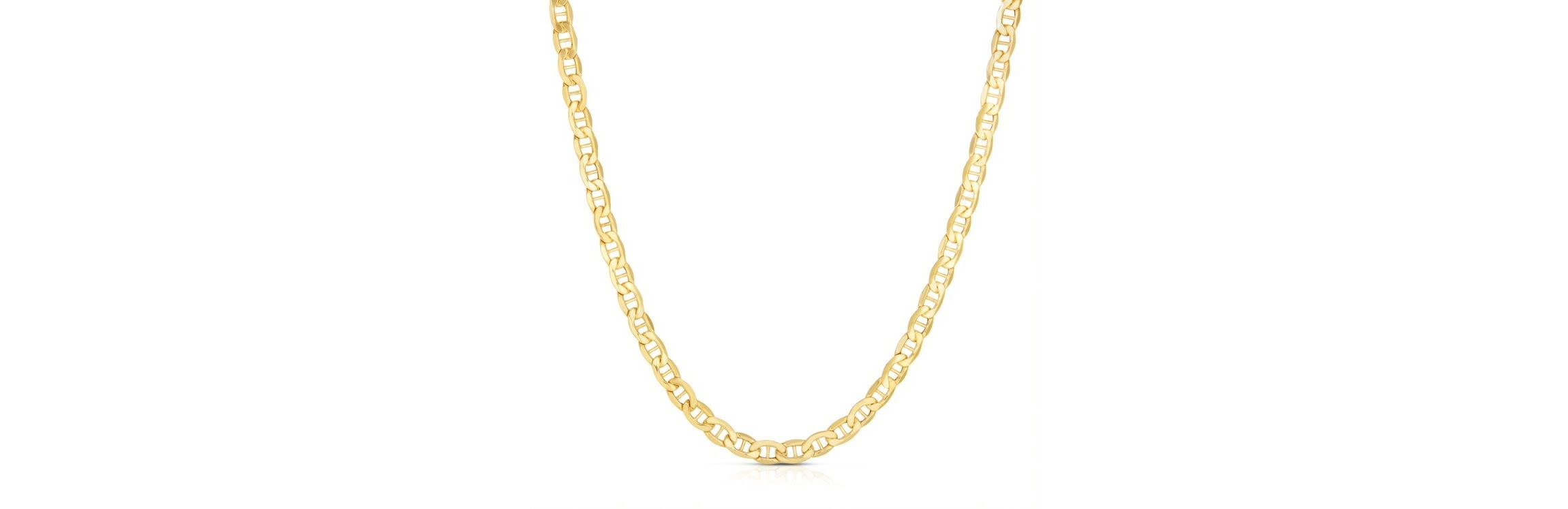 Mens 14k Gold THICK/HEAVY 5.5mm Gucci Mariner Chain Necklace