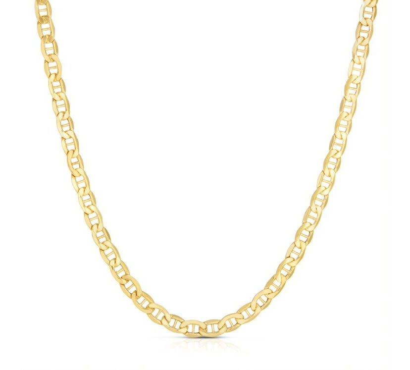 Mens 14k Gold THICK/HEAVY 5.5mm Gucci Mariner Chain Necklace
