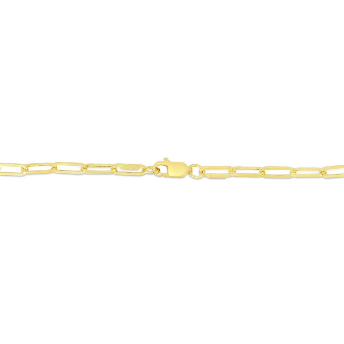 14k Gold 3.2mm Paperclip Chain Necklace