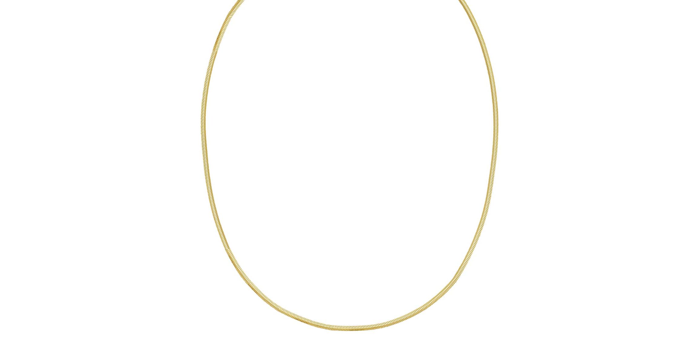 Unisex 14k Gold 2mm Snake Chain Necklace