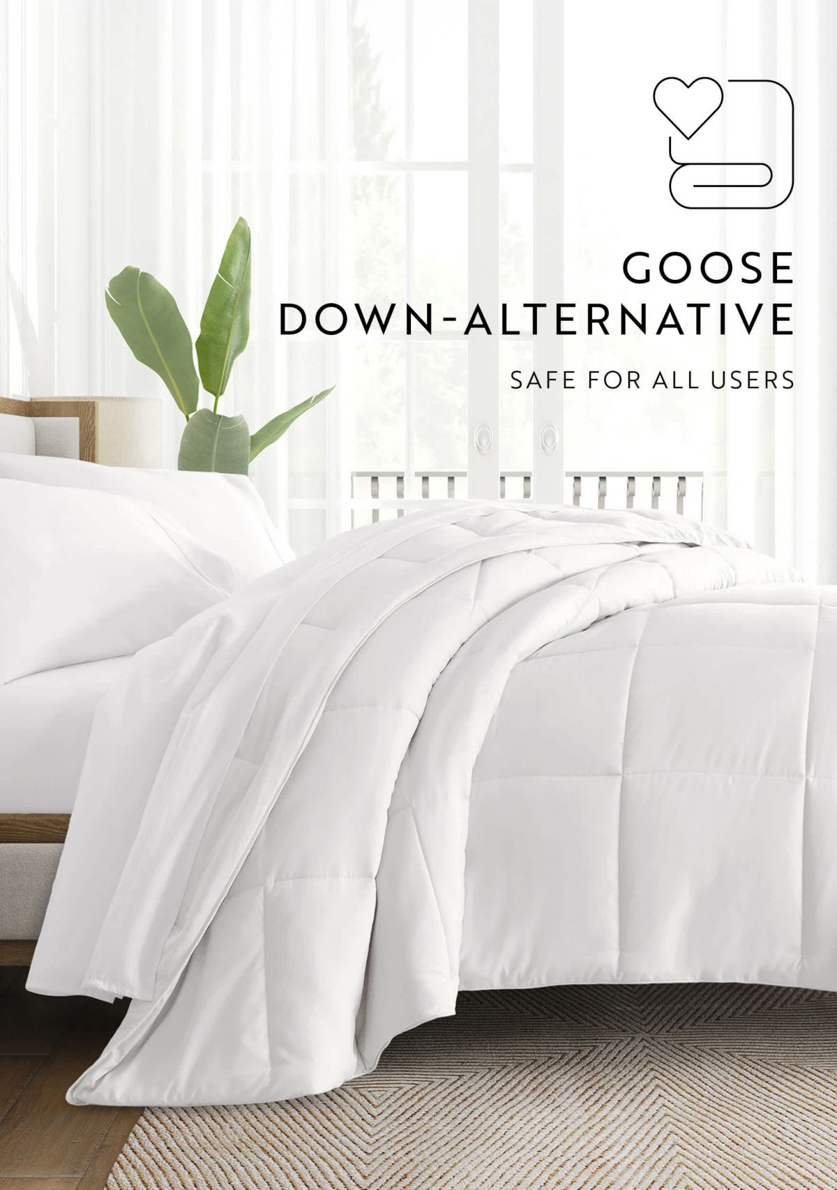 Ultra Soft Microfiber Down-Alternative White Duvet Insert