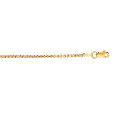 Kylie Harper Unisex 14k Gold 1.8mm Round Box Chain Necklace