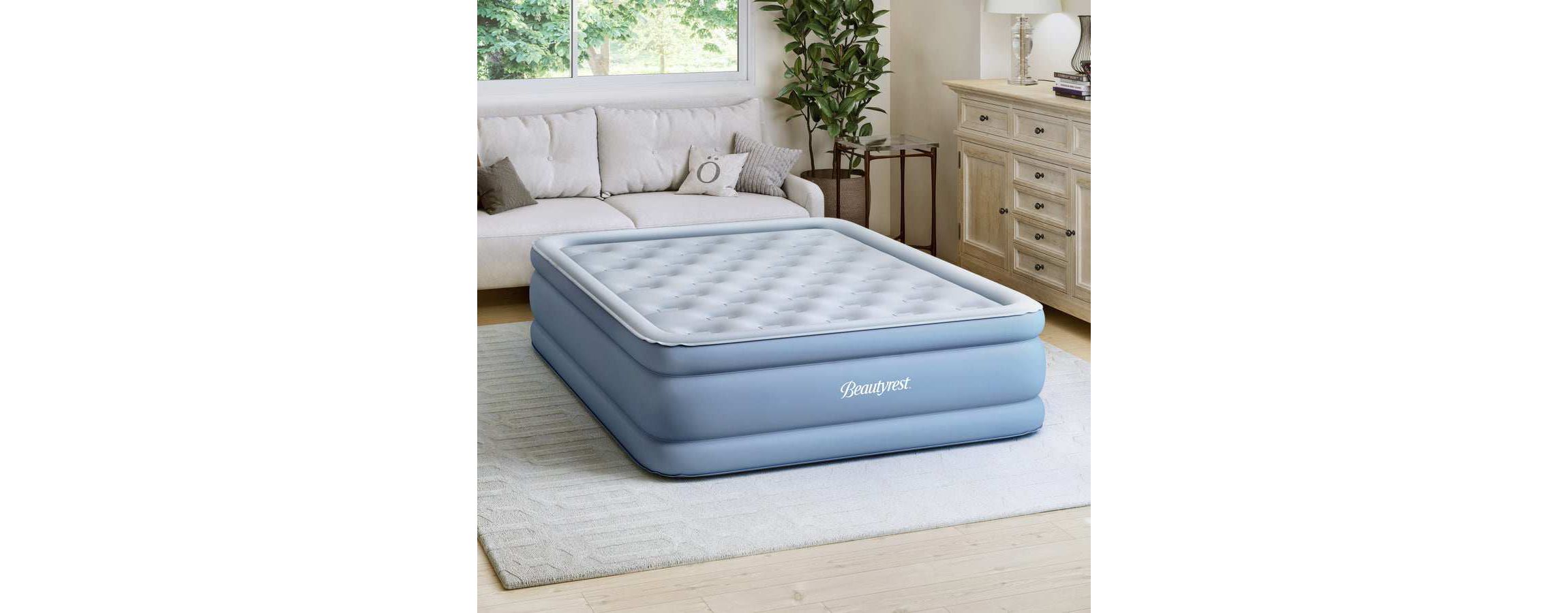 Beautyrest Posture Lux Air Bed Mattress with Express Pump and Raised Edge Support,