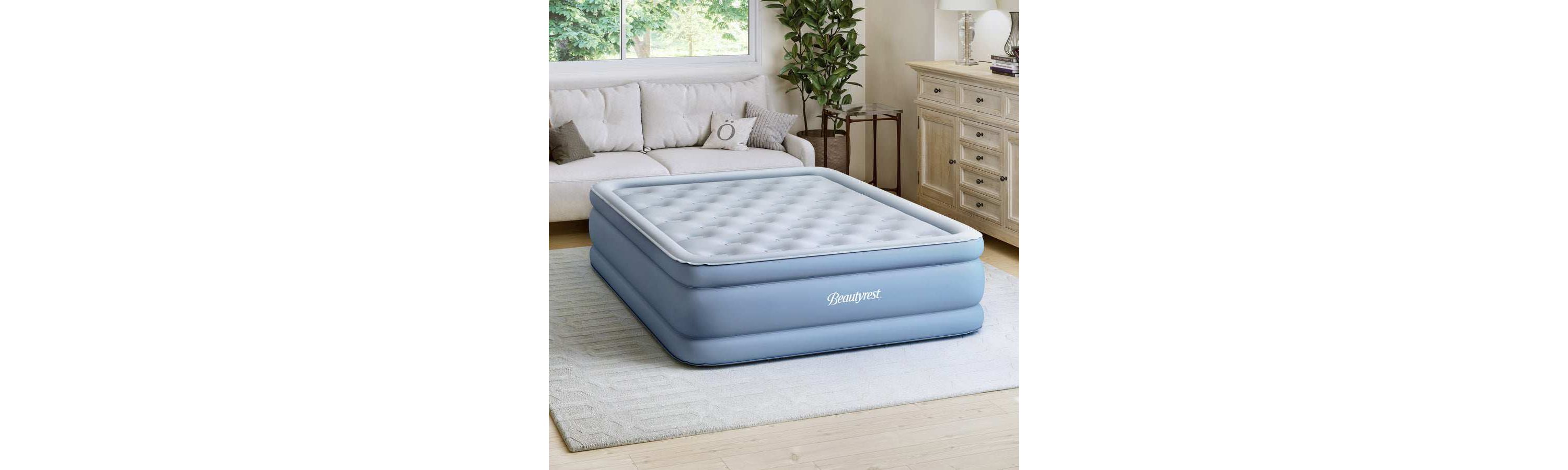 Beautyrest Posture Lux Air Bed Mattress with Express Pump and Raised Edge Support,