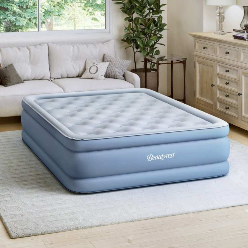 Beautyrest Posture Lux Air Bed Mattress with Express Pump and Raised Edge Support,