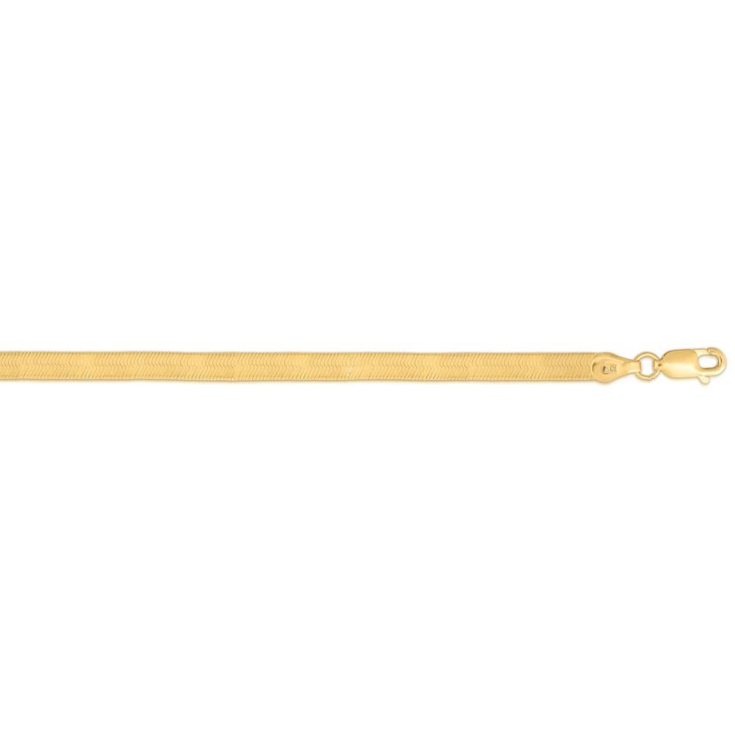 14k Gold 4.6mm Imperial Herringbone Chain Necklace