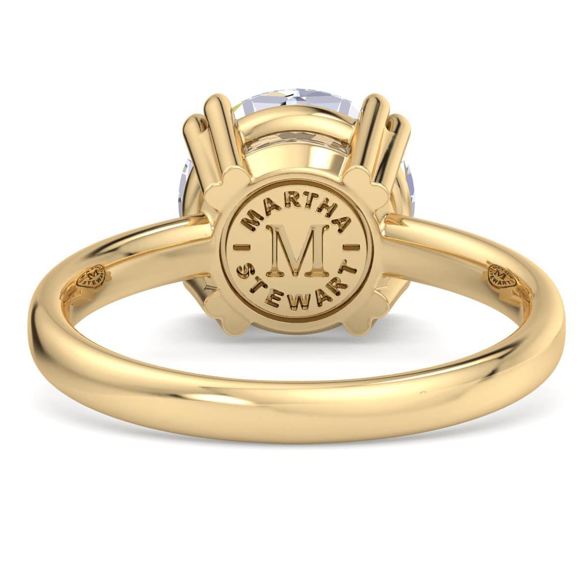 Lab Created 3 Carat Round Shape Lab Grown Diamond Solitaire Engagement Ring Available in 14K White and Yellow Gold
