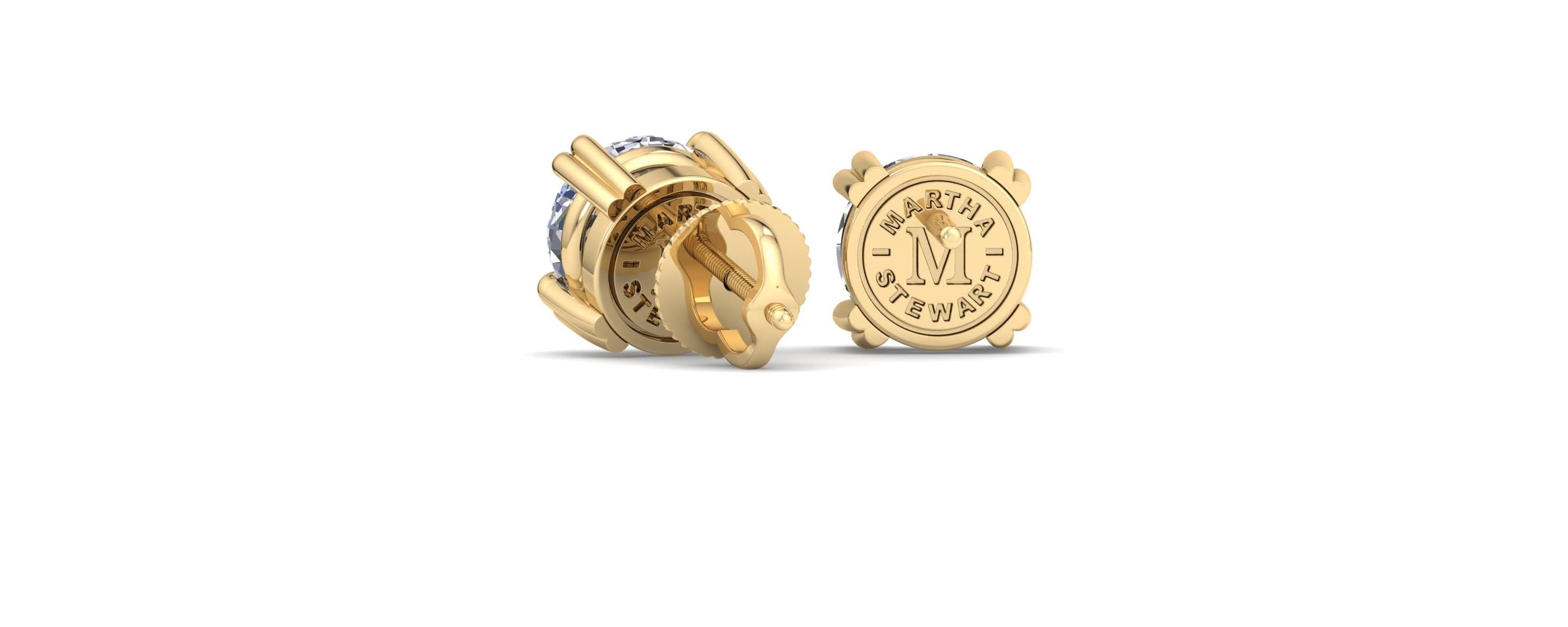 Lab Created 2 Carat Lab Grown Diamond Stud Earrings Available In 14 Karat White Or Yellow Gold