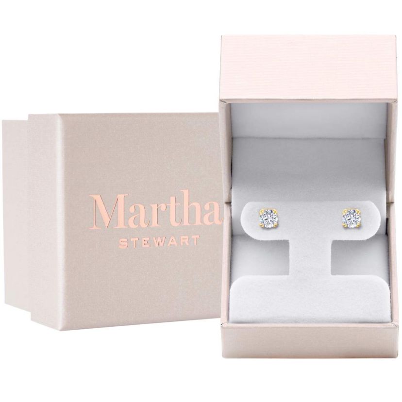 Lab Created 2 Carat Lab Grown Diamond Stud Earrings Available In 14 Karat White Or Yellow Gold