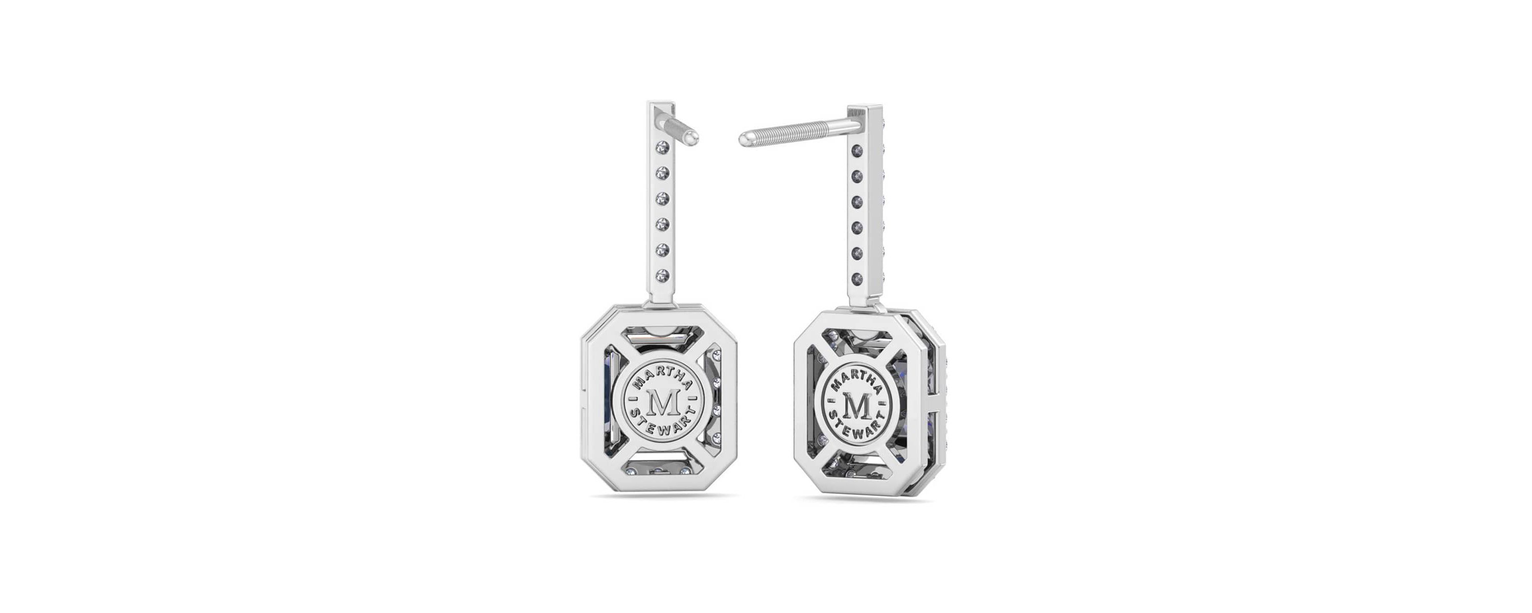Lab Created 2 1/2 Carat Emerald Cut Lab Grown Diamond Drop Earrings Available In 14 Karat White Or Yellow Gold