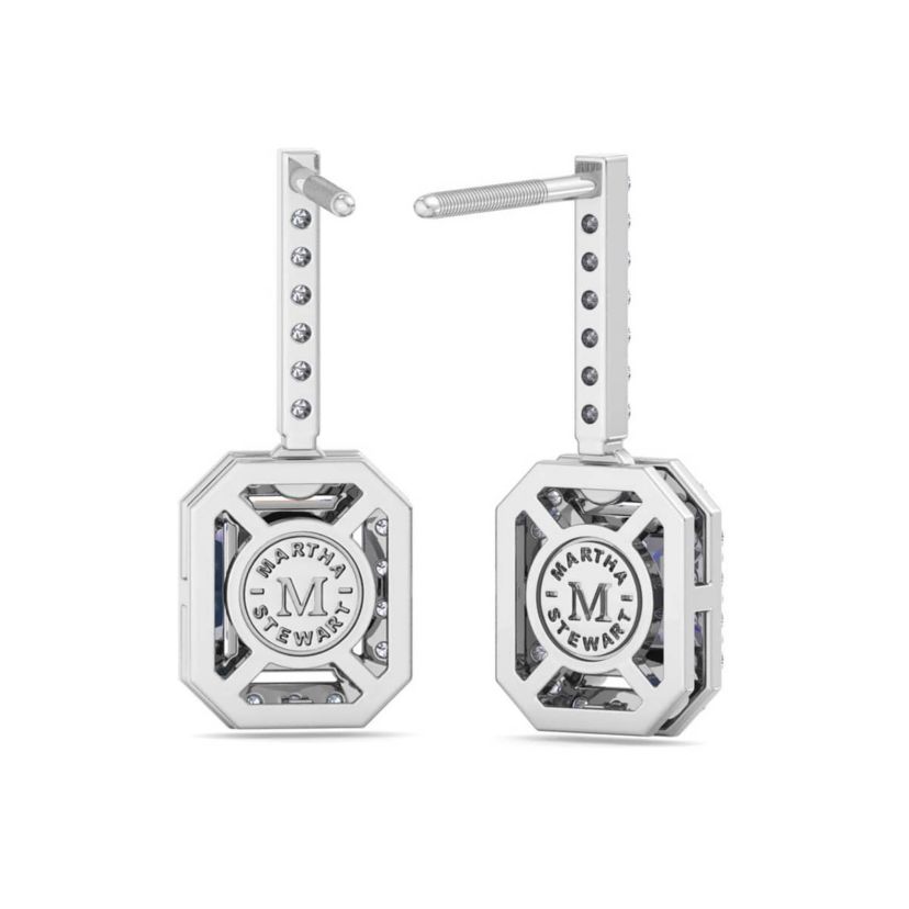 Lab Created 2 1/2 Carat Emerald Cut Lab Grown Diamond Drop Earrings Available In 14 Karat White Or Yellow Gold