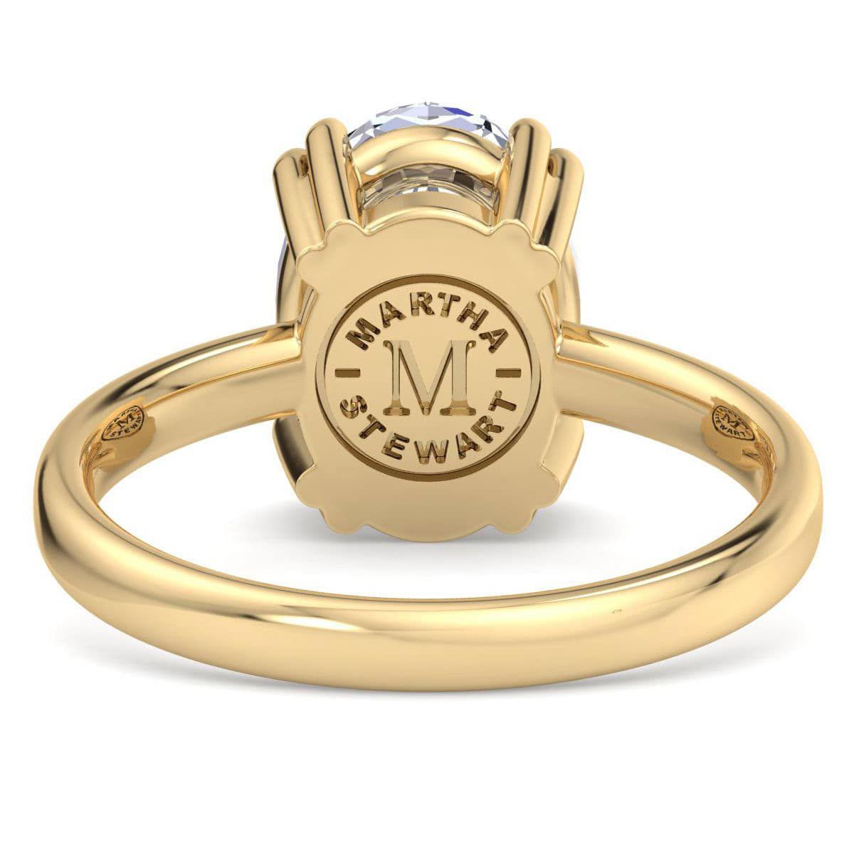 Lab Created 3 Carat Oval Shape Lab Grown Diamond Solitaire Engagement Ring Available in 14K White and Yellow Gold