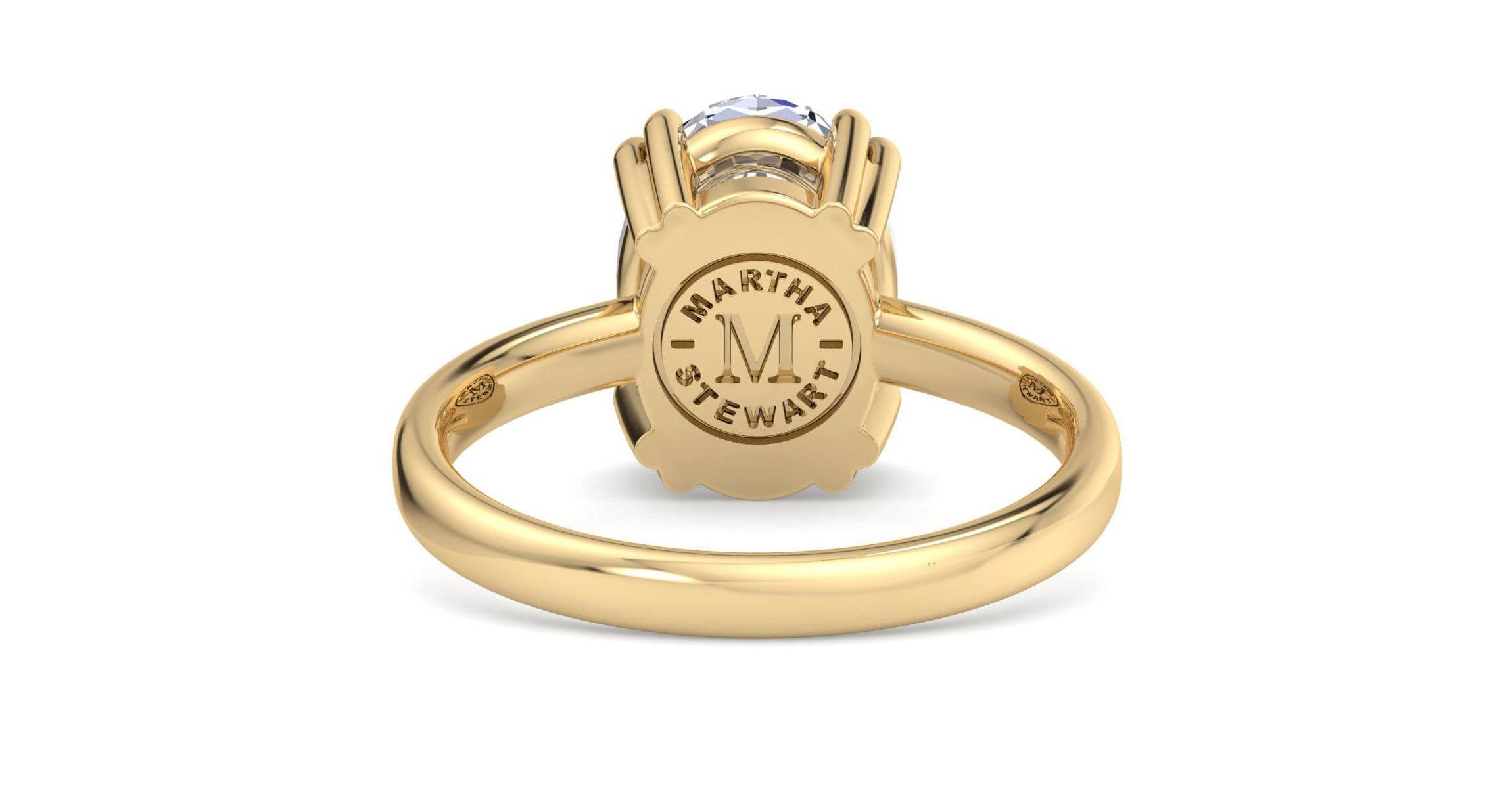 Lab Created 3 Carat Oval Shape Lab Grown Diamond Solitaire Engagement Ring Available in 14K White and Yellow Gold