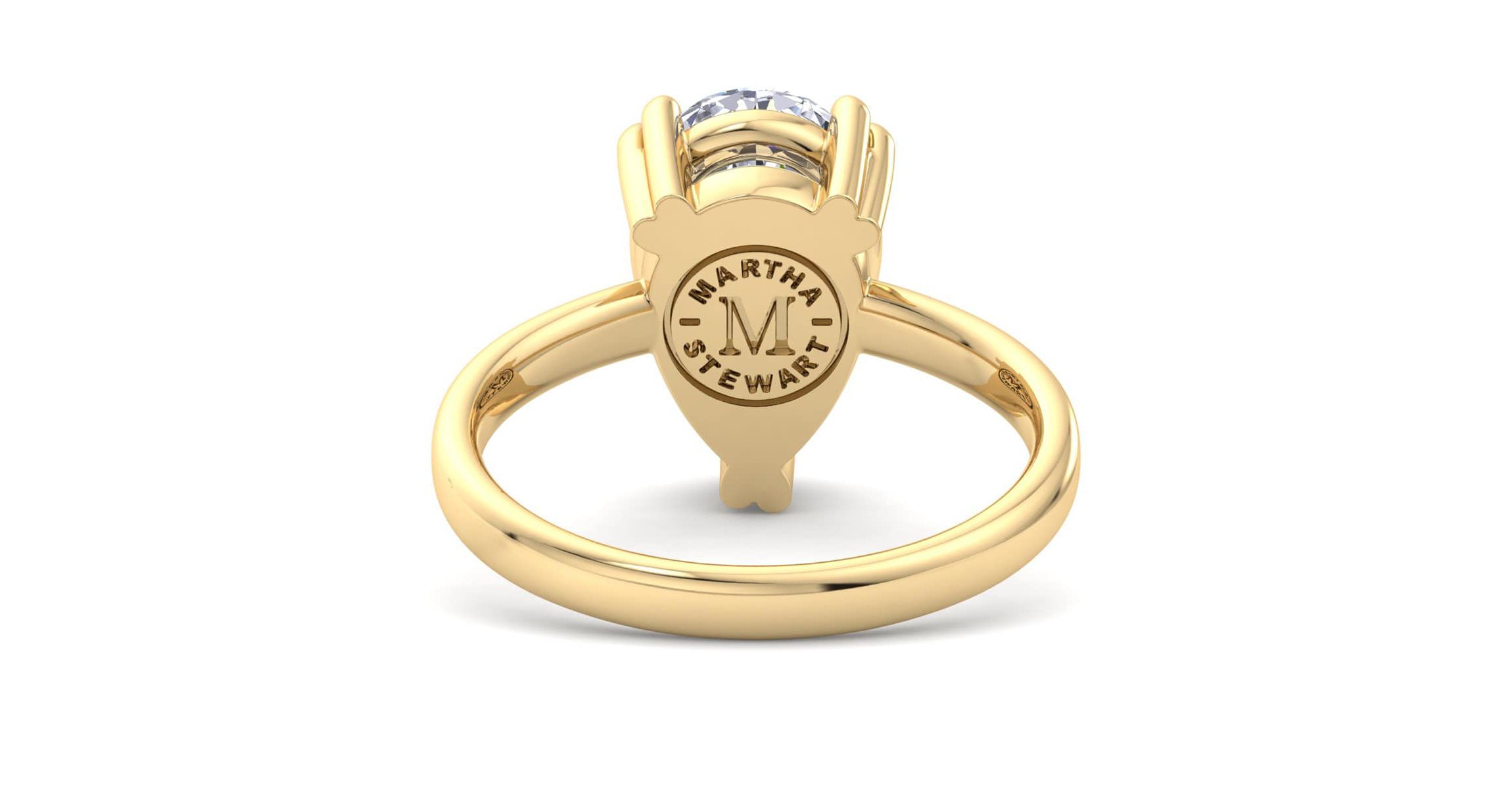 Lab Created 3 Carat Pear Shape Lab Grown Diamond Solitaire Engagement Ring Available in 14K White and Yellow Gold
