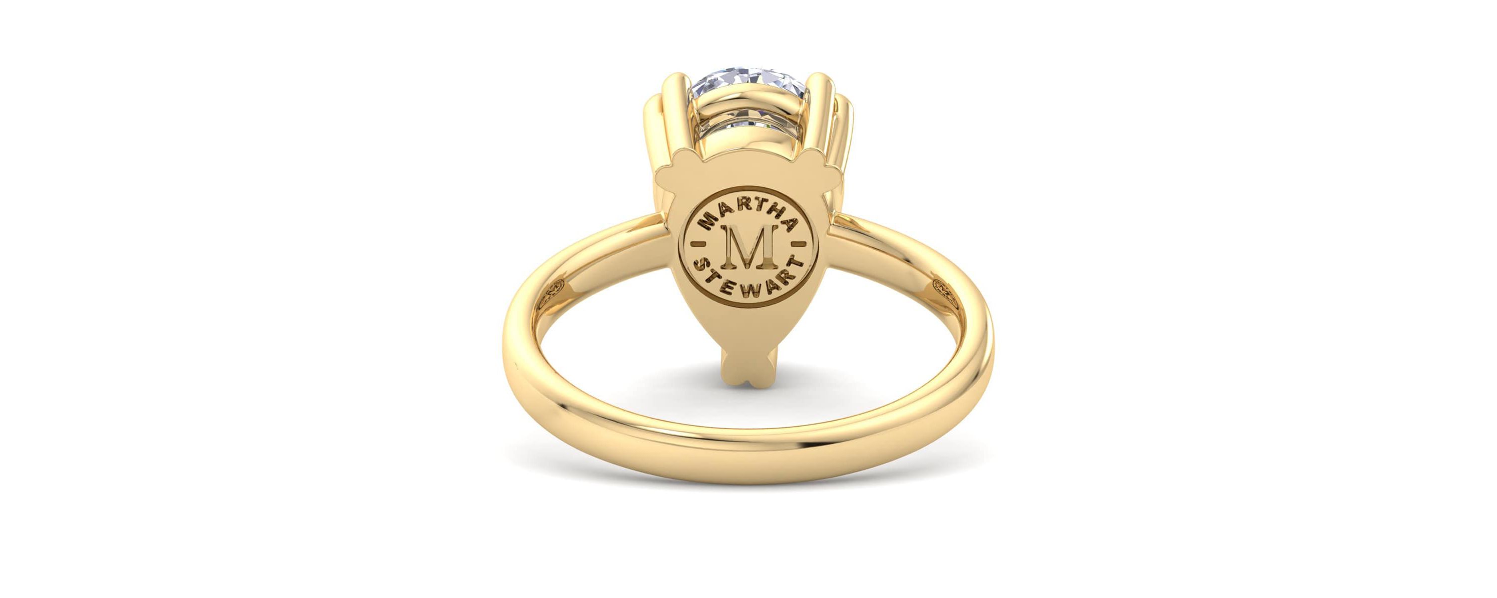 Lab Created 3 Carat Pear Shape Lab Grown Diamond Solitaire Engagement Ring Available in 14K White and Yellow Gold