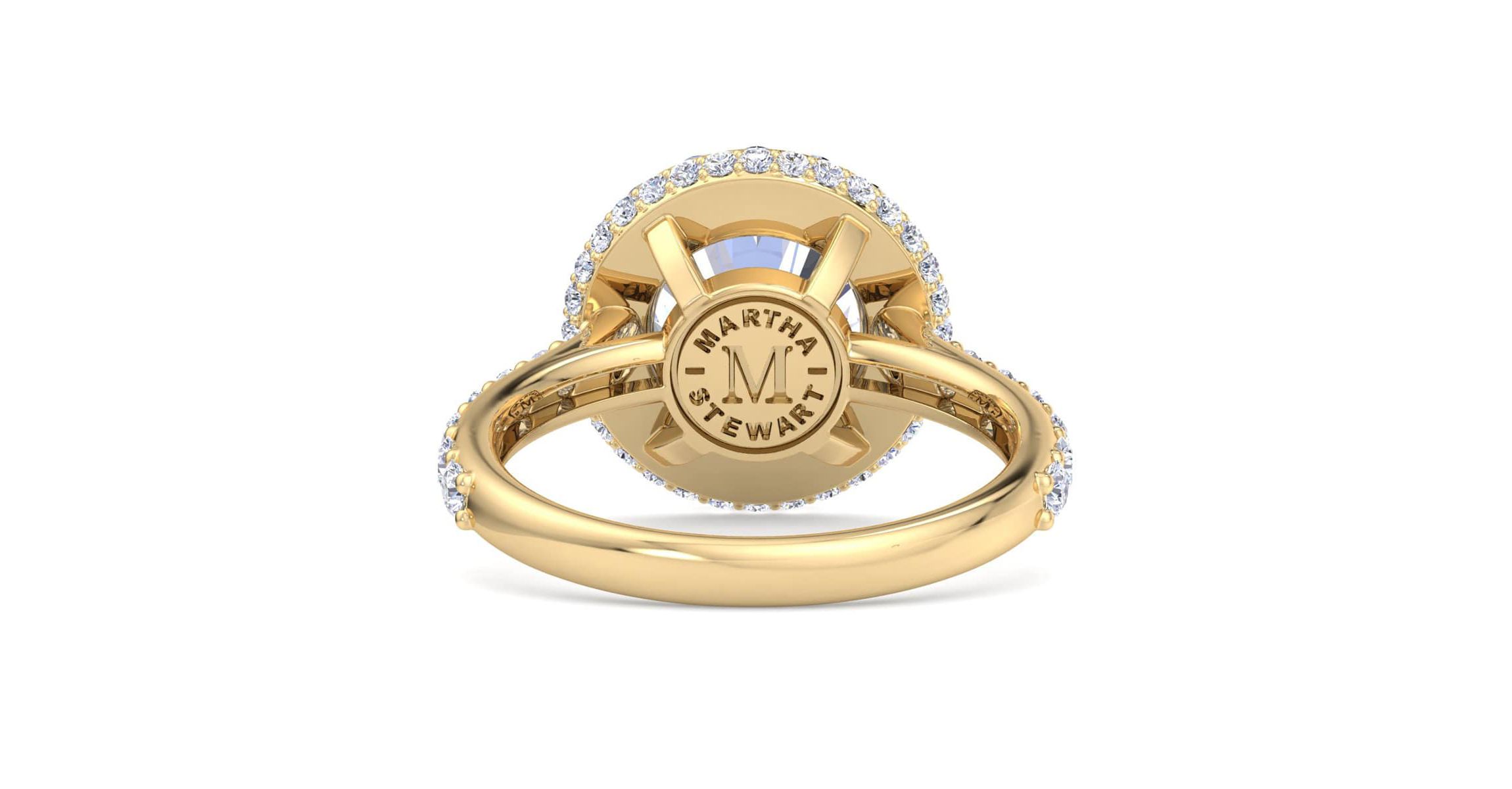 Lab Created 4 Carat Round Lab Grown Diamond Hidden Halo Engagement Ring Available in 14K White and Yellow Gold