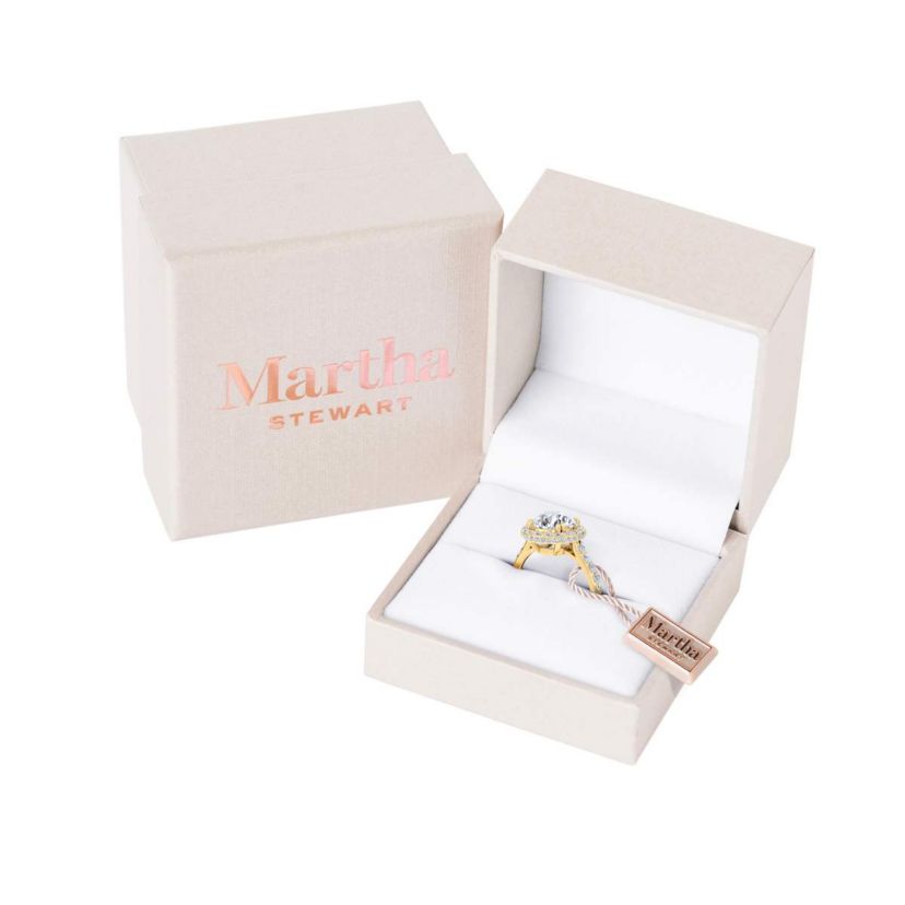 Lab Created 4 Carat Round Lab Grown Diamond Hidden Halo Engagement Ring Available in 14K White and Yellow Gold