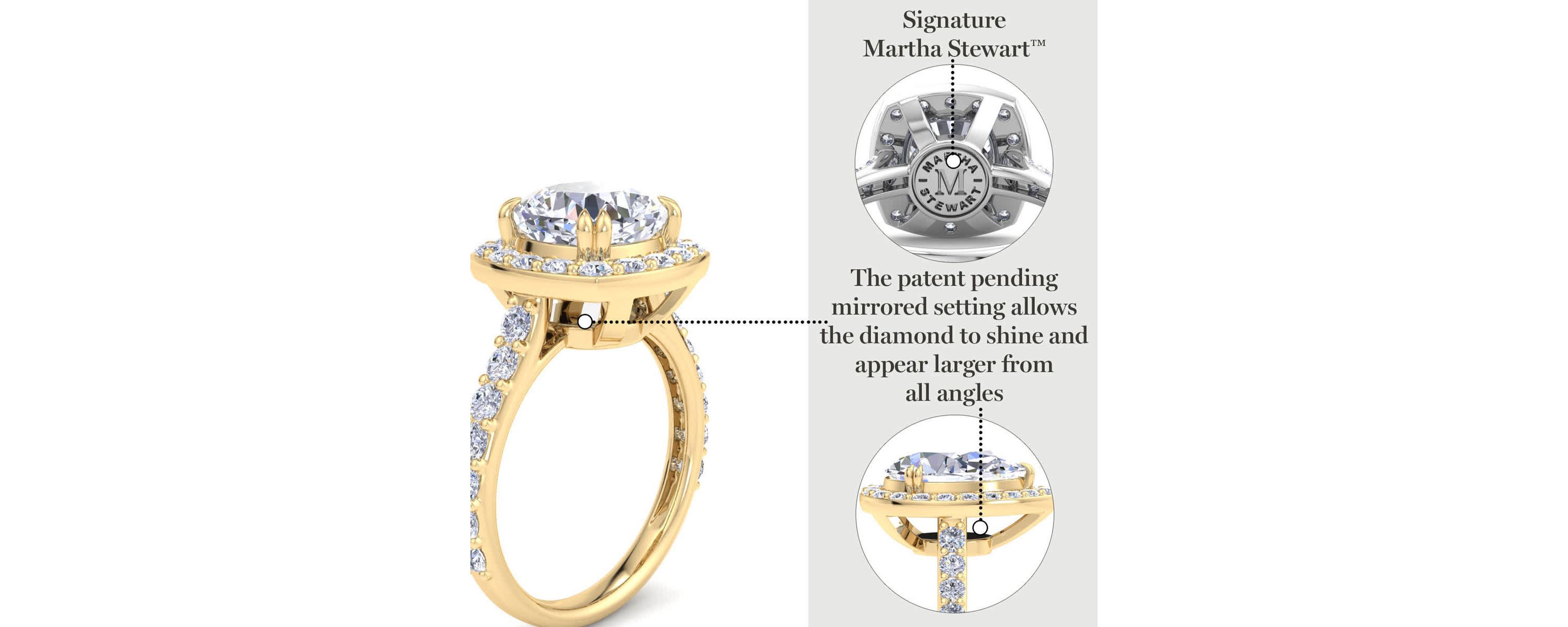 Lab Created 4 Carat Pear Shape Lab Grown Diamond Halo Engagement Ring Available in 14K White and Yellow Gold