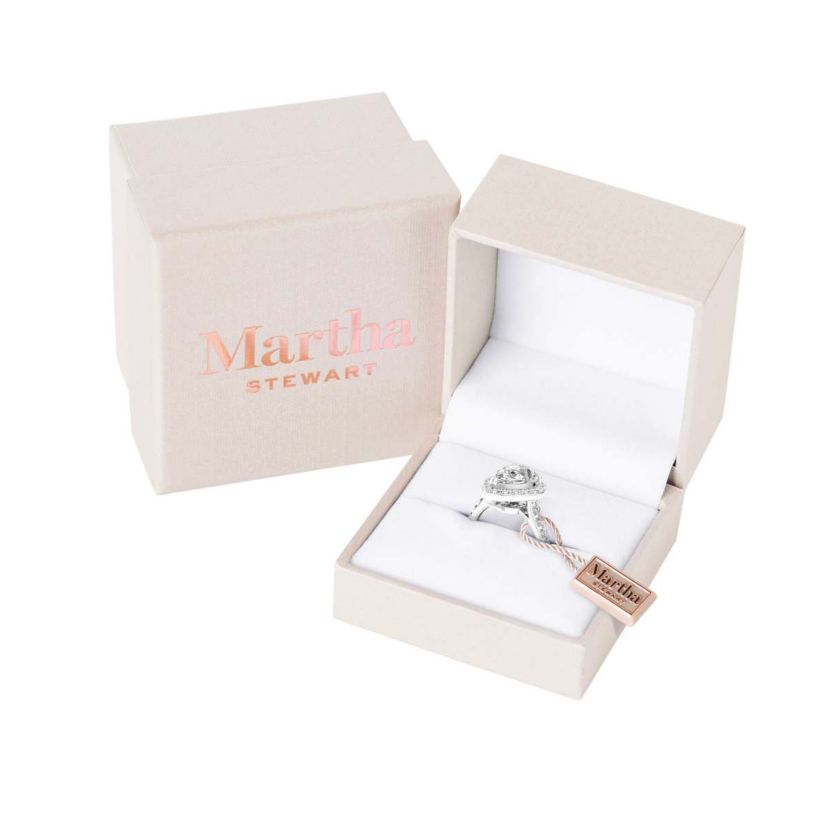Lab Created 4 Carat Pear Shape Lab Grown Diamond Halo Engagement Ring Available in 14K White and Yellow Gold
