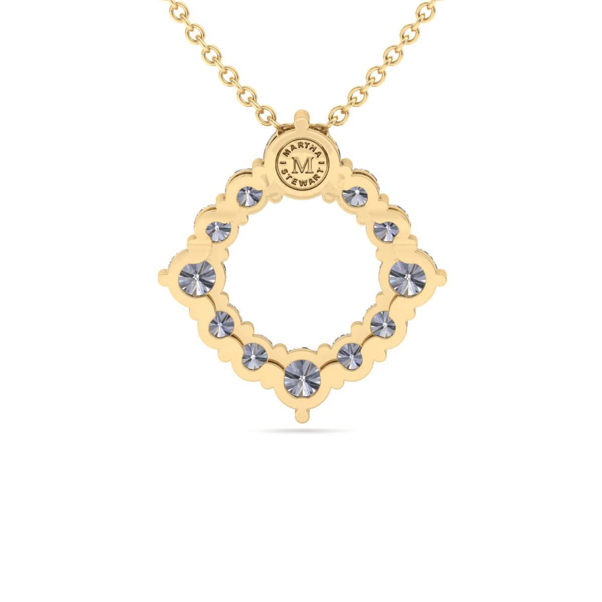 Lab Created 4 Carat Lab Grown Diamond Circle Necklace Available In 14K White and Yellow Gold