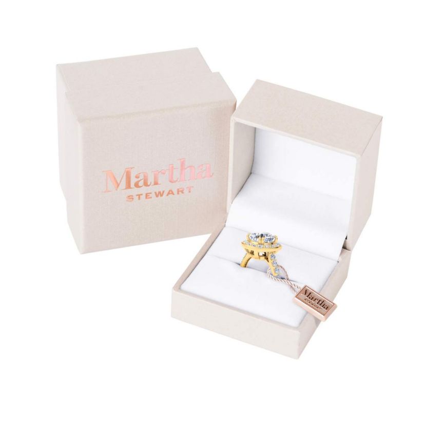 Lab Created 4 Carat Cushion Cut Lab Grown Diamond Halo Engagement Ring Available in 14K White and Yellow Gold