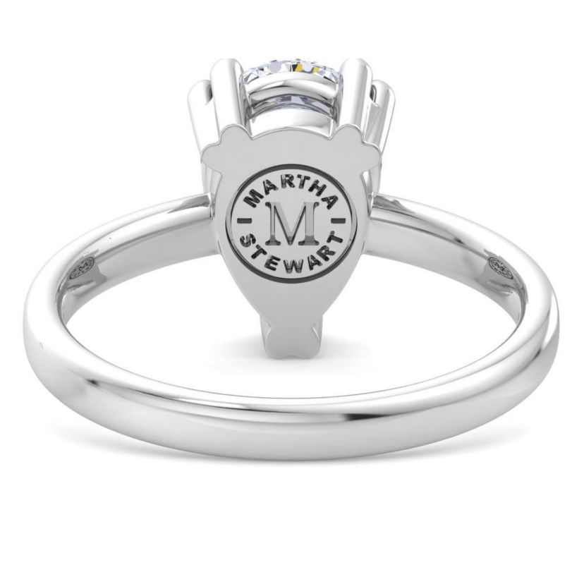 Lab Created 2 Carat Pear Shape Lab Grown Diamond Solitaire Engagement Ring Available in 14K White and Yellow Gold