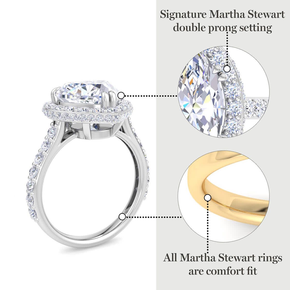 Lab Created 4 Carat Marquise Shape Lab Grown Diamond Hidden Halo Engagement Ring Available in 14K White and Yellow Gold
