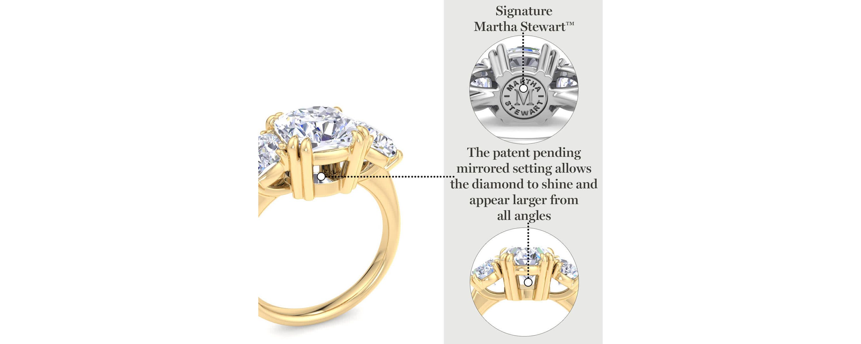 Lab Created 5 Carat Oval Shape Lab Grown Diamond Three Stone Engagement Ring Available in 14K White and Yellow Gold