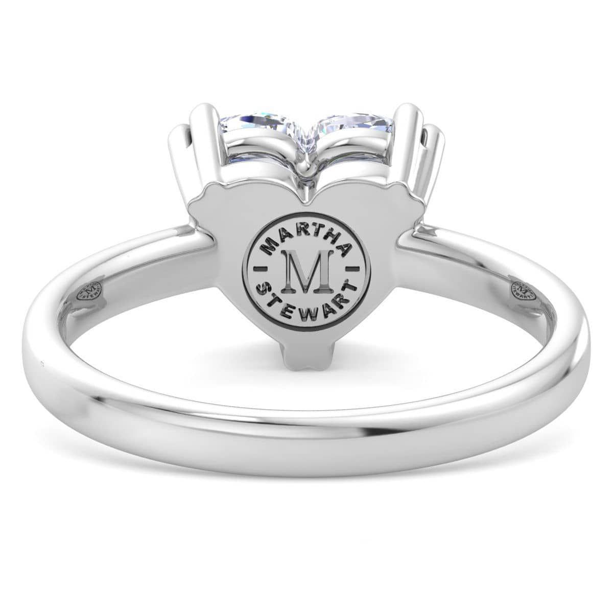 Lab Created 2 Carat Heart Shape Lab Grown Diamond Solitaire Engagement Ring Available in 14K White and Yellow Gold