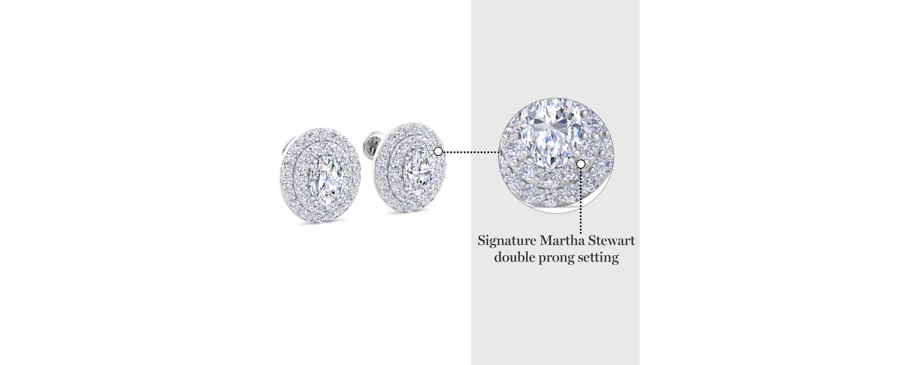 Lab Created 4 Carat Lab Grown Diamond Halo Stud Earrings Available In 14 Karat White Or Yellow Gold
