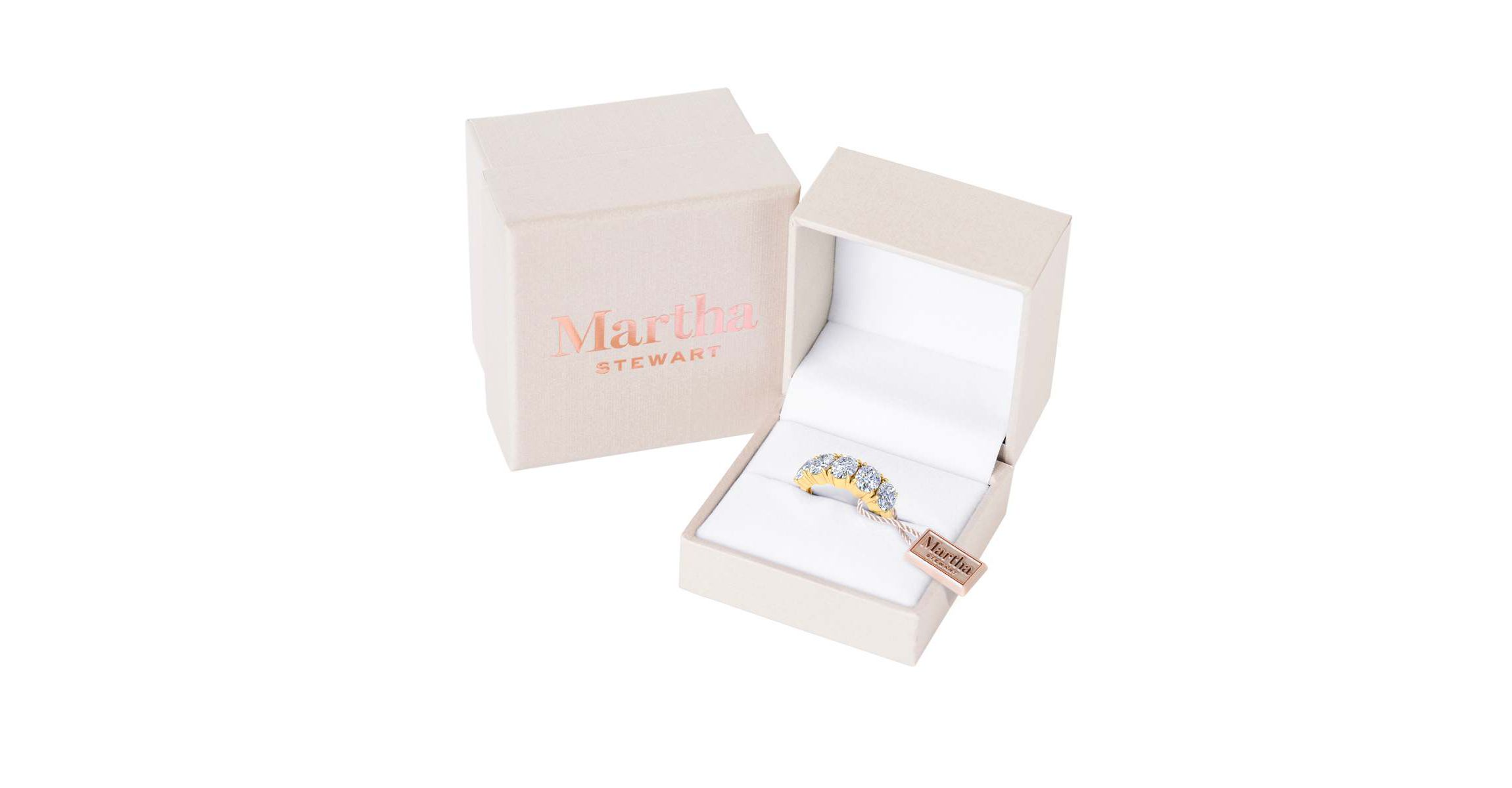 Lab Created 3 Carat Oval Shape Lab Grown Diamond Five Stone Engagement Ring Available in 14K White and Yellow Gold