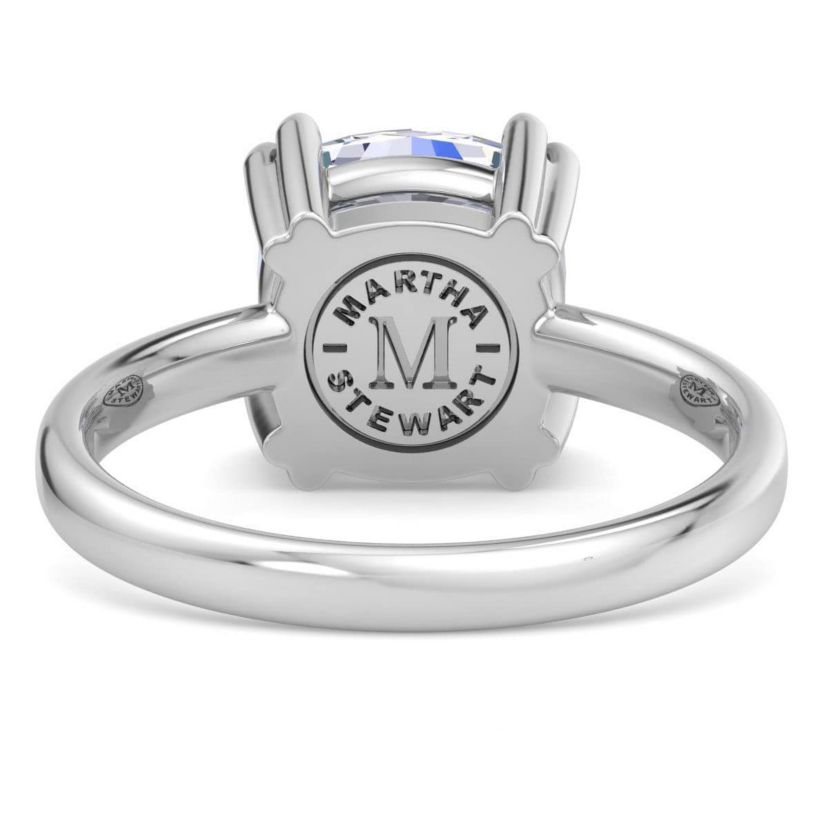 Lab Created 3 Carat Cushion Cut Lab Grown Diamond Solitaire Engagement Ring Available in 14K White and Yellow Gold